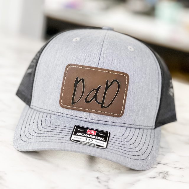 Custom engraved patch hats for Father's Day