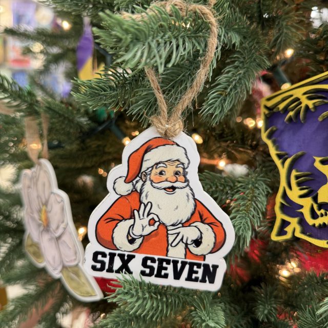 Six Seven Santa Ornament
